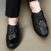 Giày da nam công sở đế cao 3cm, da bóng gắn mác kim loại RUNO G19 38‑43 339k 10