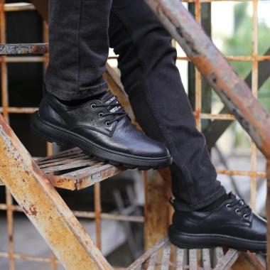 Giày Da Nam Derby Buộc Dây Công Sở Trẻ Trung Da Bò Nappa Đế Đúc Tăng Cao - BS012