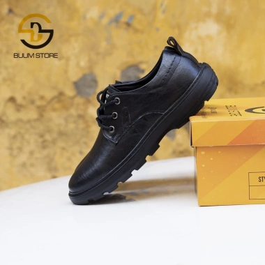 Giày Da Nam Derby Buộc Dây Công Sở Trẻ Trung Da Bò Nappa Đế Đúc Tăng Cao - BS012