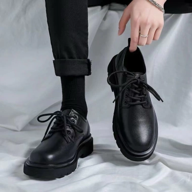 Giày da nam Hàn Quốc Oxford đế cao 5cm buộc dây - Giày Doctor da lì, giảm giá 219.000đ 10