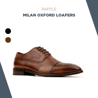 Giày Da Nam Raffe Milan Oxford Loafers Brown Thủ Công, Sang Trọng, Phong Cách Công Sở, Giảm 21% Đến 725.000₫