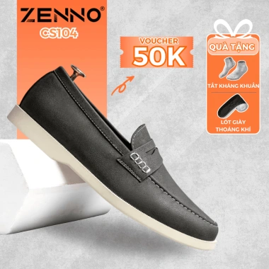 Giày Da Nam ZENNO CS104 Đế Cao Su Non Êm Nhẹ, Da Cao Cấp Bền, Giá 535.000 VND