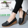 Giày da nữ giá rẻ thời trang da đen Slip On Loafers công sở - chỉ 245.861₫