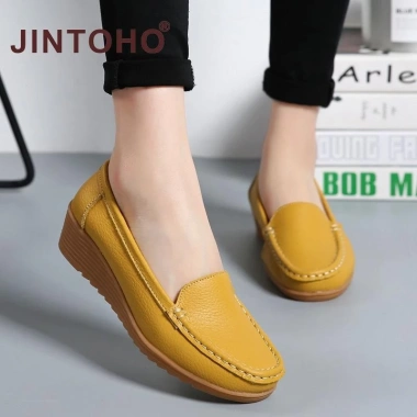 Giày da nữ giá rẻ thời trang da đen Slip On Loafers công sở - chỉ 245.861₫ 8