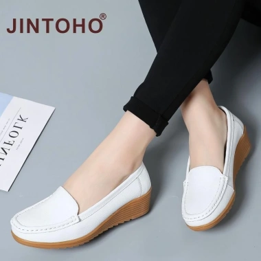 Giày da nữ giá rẻ thời trang da đen Slip On Loafers công sở - chỉ 245.861₫ 9