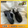 Giày Da Nữ Phong Cách Retro - Đế Dày Tăng Chiều Cao - Giảm 45k - Dây Buộc Màu Đen Nâu 6
