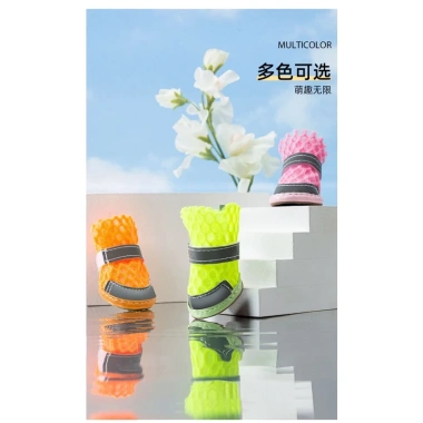 Giày dạ quang cho chó đi chơi, đi bộ, picnic - Đệm êm, phản quang T3 PETS SHOP 6