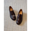 Giày Da Thật Chính Hãng Retro Slip-On Nữ Gót Dày Đế Bằng Phong Anh, Giá 124k 5