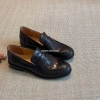 Giày Da Thật Chính Hãng Retro Slip-On Nữ Gót Dày Đế Bằng Phong Anh, Giá 124k 10