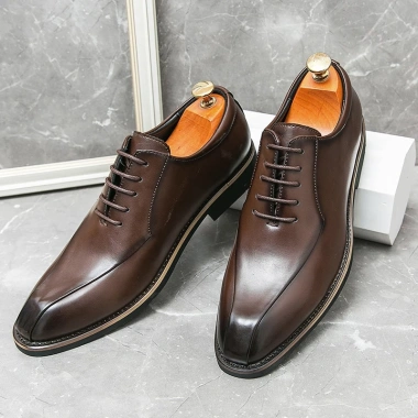 Giày Da Thật Nam Oxfords Brogues Ren Lên - Công Sở Đẹp, Thoáng Mát, 632.016₫