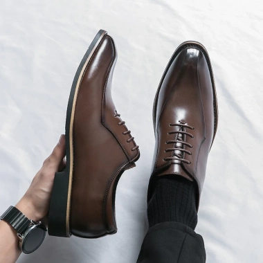 Giày Da Thật Nam Oxfords Brogues Ren Lên - Công Sở Đẹp, Thoáng Mát, 632.016₫