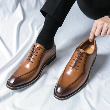 Giày Da Thật Nam Oxfords Brogues Ren Lên - Công Sở Đẹp, Thoáng Mát, 632.016₫