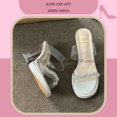 Giày Đế Đúp 9 Phân Anan Shoes - Công Sở Đính Đá, Quai Mika Êm Mềm, Siêu Êm Chân, 225k 2