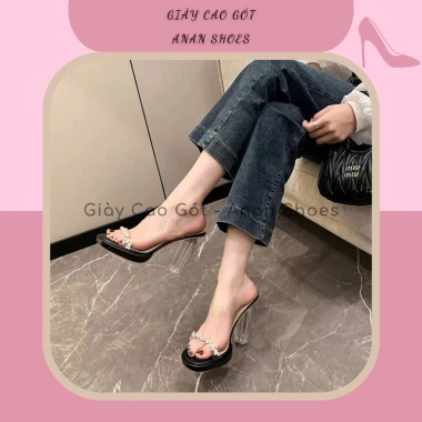 Giày Đế Đúp 9 Phân Anan Shoes - Công Sở Đính Đá, Quai Mika Êm Mềm, Siêu Êm Chân, 225k 4