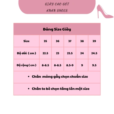 Giày Đế Đúp 9 Phân Anan Shoes - Công Sở Đính Đá, Quai Mika Êm Mềm, Siêu Êm Chân, 225k 9