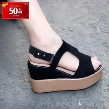 Giày đế xuồng nữ 10 phân S111 đen - Giá chỉ 700.000đ, tặng nước hoa