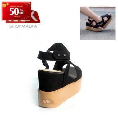 Giày đế xuồng nữ 10 phân S111 đen - Giá chỉ 700.000đ, tặng nước hoa
