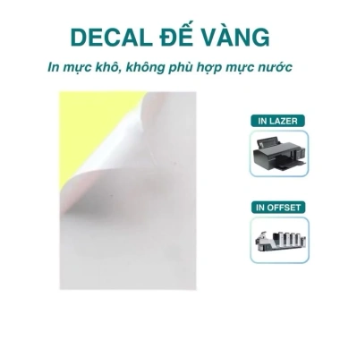 Giấy Decal A3 in laser chất lượng cao, đề can đế vàng và xanh 100 tờ, giá chỉ 170.000đ 6