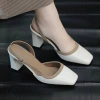 Giày Dép Cao Gót Nữ bít mũi vuông, đế dẻo da mềm, cao 5cm/7cm, 5P-7P, tinh tế, giá ưu đãi 175k 2