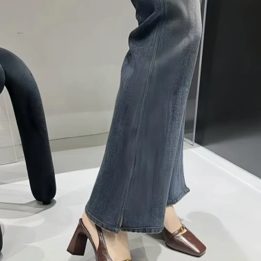 Giày Dép Cao Gót Nữ Mũi Vuông Da Mềm 5cm/7cm 5P-7P - Sang Trọng, Giá 320k