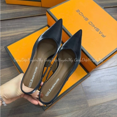 Giày Dép Huyền My cao gót 5P mũi nhọn nhung mịn mềm nhẹ - Hàng cao cấp full hộp 9
