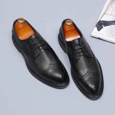 Giày Derby Nam công sở N028 da bò thật - Tăng chiều cao, giảm giá 590k (731.6k)