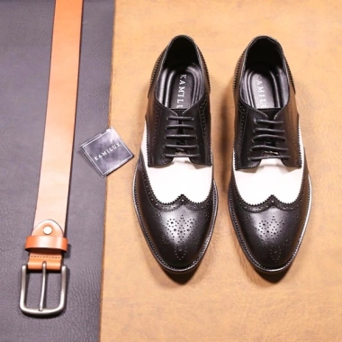 Giày Derby Wingtip KAMILUX Đế Phíp Da Bò Nhập Khẩu - Lãm, Sang Trọng, Giá 675k
