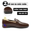 Giày di ô nam da bò không dây Penny Loafer D-13 nâu - mẫu mới đẹp, công sở, tiệc, jean - 260k 7