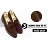 Giày di ô nam da bò không dây Penny Loafer D-13 nâu - mẫu mới đẹp, công sở, tiệc, jean - 260k 8
