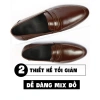 Giày di ô nam da bò không dây Penny Loafer D-14 nâu – công sở, tiệc cưới, phù hợp jean, giá 260.000đ 2