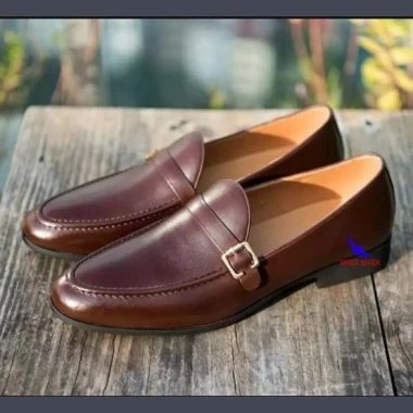 Giày di ông nam da bò không dây Penny Loafer D-16 nâu - mẫu mới, công sở, phù hợp jean, jogger, giảm giá 260k