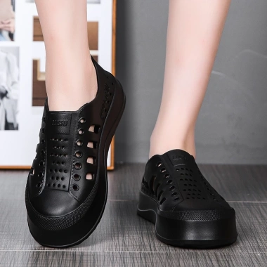 Giày đôi mùa hè thoáng khí, rỗng đáy mềm, chống thấm nước, xăng đan, size 36-45