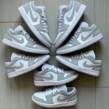 Giày FLEX SHOES Air J1 Low White Wolf Grey chính hãng nam nữ - Giá 2.55 triệu 5
