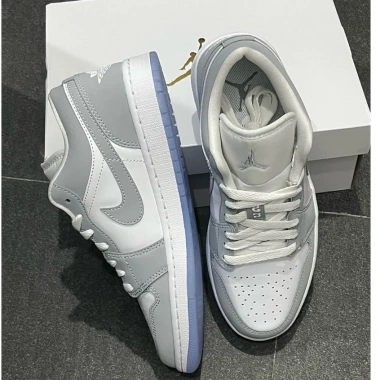 Giày FLEX SHOES Air J1 Low White Wolf Grey chính hãng nam nữ - Giá 2.55 triệu 8