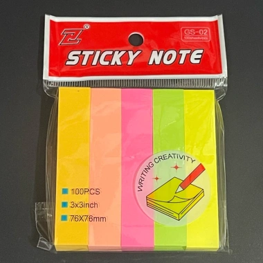 Giấy ghi chú dạ quang chia 4/5 mảnh - Dễ dán, màu sáng, Giá chỉ 9.000đ