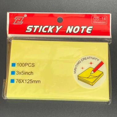 Giấy ghi chú vàng 3x5 - Ghi chú nhanh, dày dặn, giá chỉ 12.000 dong giảm từ 15.000, phù hợp văn phòng học tập