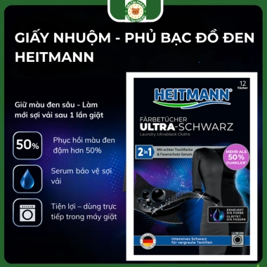 Giấy giặt HEITMANN nhuộm đen xanh – Giữ màu bền, giảm giá, chỉ 95.000đ (Hàng Đức)