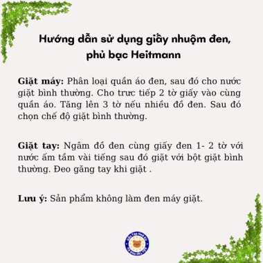 Giấy giặt HEITMANN nhuộm đen xanh – Giữ màu bền, giảm giá, chỉ 95.000đ (Hàng Đức)