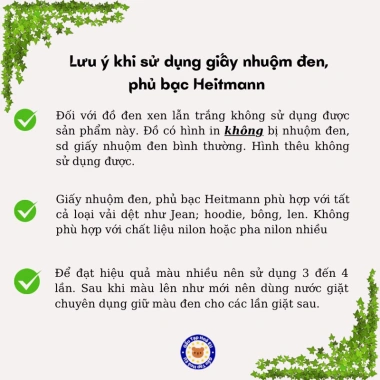 Giấy giặt HEITMANN nhuộm đen xanh – Giữ màu bền, giảm giá, chỉ 95.000đ (Hàng Đức)