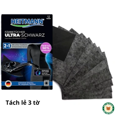 Giấy giặt HEITMANN nhuộm đen xanh – Giữ màu bền, giảm giá, chỉ 95.000đ (Hàng Đức)