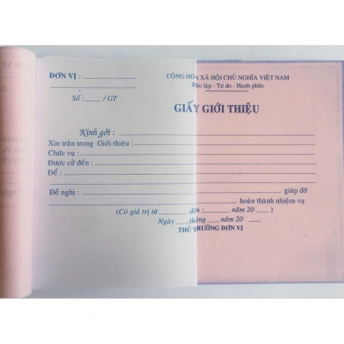 Giấy Giới Thiệu 2 Liên 13x19cm Combo 5 Cuốn Giá Ưu Đãi 60.000đ, Chất Lượng, Doanh Nghiệp