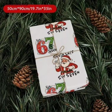 Giấy gói Giáng sinh NS 67 - 6 7 Gói quà Santa vui nhộn cho trẻ em, giảm còn 92.180đ 10