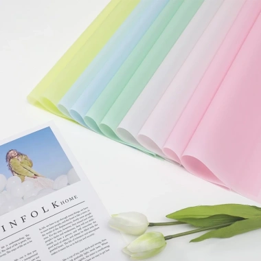 Giấy gói hoa Sydney ánh nhũ, mếch nến - Sỉ 20 tờ chỉ 25.000đ, bao gồm giấy nhăn, nến, nhún 9