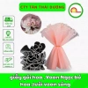 Giấy gói hoa VOAN LƯỚI + VOAN SÓNG, VIỀN NGỌC TRAI 28cm*2m - Giá chỉ 32.000₫