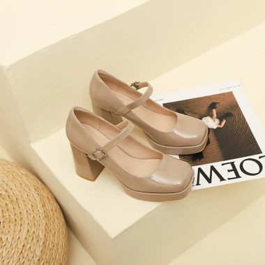 Giày gót trụ & vuông 9cm da bóng size 34, ship hỏa tốc - giảm giá 520k (mã 3.359-12) 4