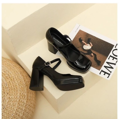 Giày gót trụ & vuông 9cm da bóng size 34, ship hỏa tốc - giảm giá 520k (mã 3.359-12) 8