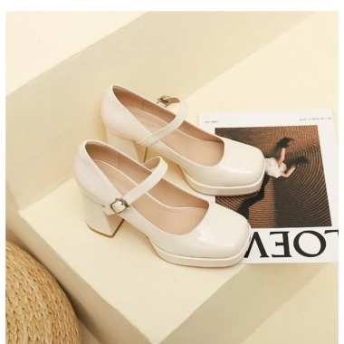 Giày gót trụ & vuông 9cm da bóng size 34, ship hỏa tốc - giảm giá 520k (mã 3.359-12) 9