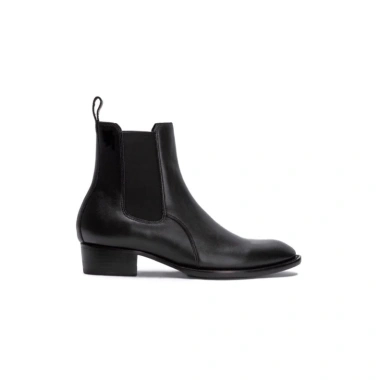Giày High Heel Chelsea Boot Cao Cổ Da Bò Trơn TEFOSS HN603 Đế Gỗ 5cm Size 38-44