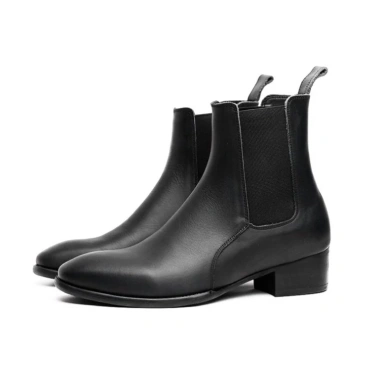 Giày High Heel Chelsea Boot Cao Cổ Da Bò Trơn TEFOSS HN603 Đế Gỗ 5cm Size 38-44 3