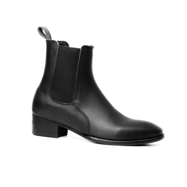 Giày High Heel Chelsea Boot Cao Cổ Da Bò Trơn TEFOSS HN603 Đế Gỗ 5cm Size 38-44 4